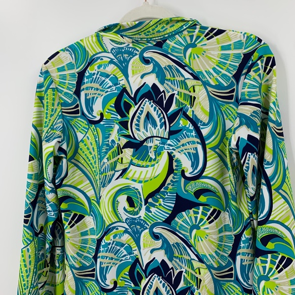 Jude Connally Chris Jude Cloth Tunic Top in Fanfare Turquoise Sz S - Picture 7 of 12
